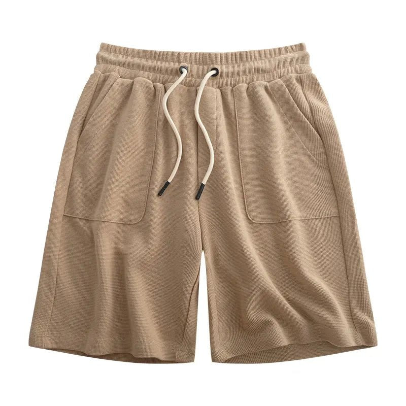 300gsm Heavyweight Casual Loose Waffle Shorts - Yosummer