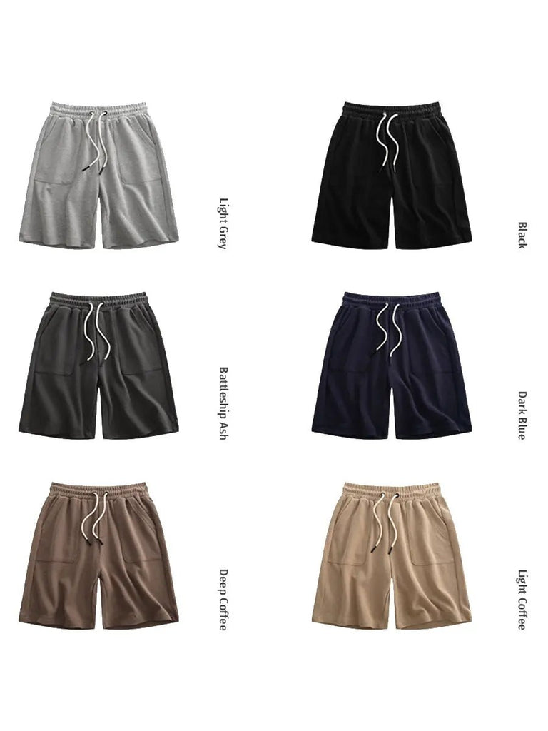 300gsm Heavyweight Casual Loose Waffle Shorts - Yosummer