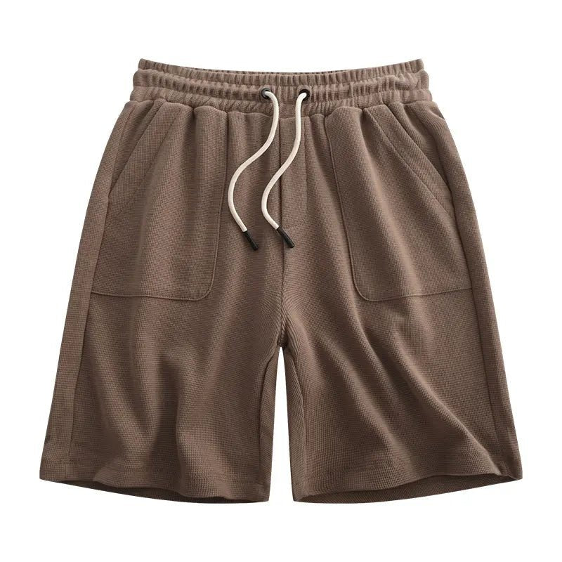 300gsm Heavyweight Casual Loose Waffle Shorts - Yosummer