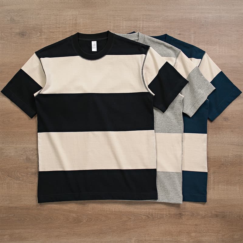 Big Stripes Border Tee | 260gsm - Yosummer