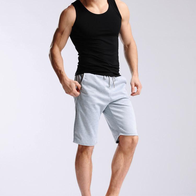 Drawstring Waist Knit Jogger Shorts - Yosummer