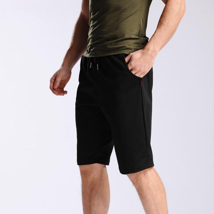 Drawstring Waist Knit Jogger Shorts - Yosummer