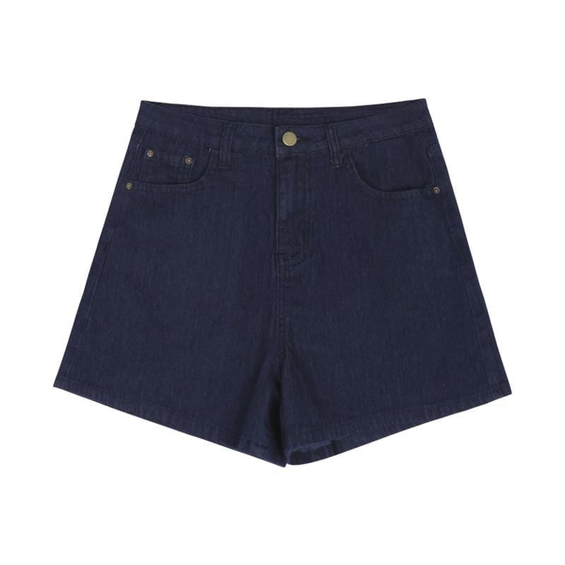 High Waist Wide Leg Soft Denim Short - Yosummer