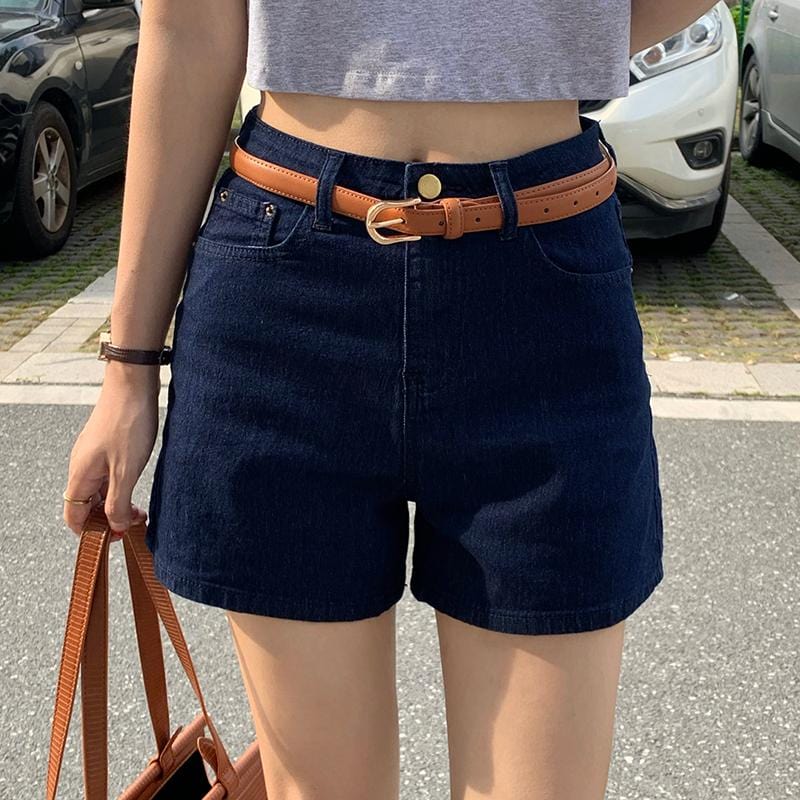 High Waist Wide Leg Soft Denim Short - Yosummer