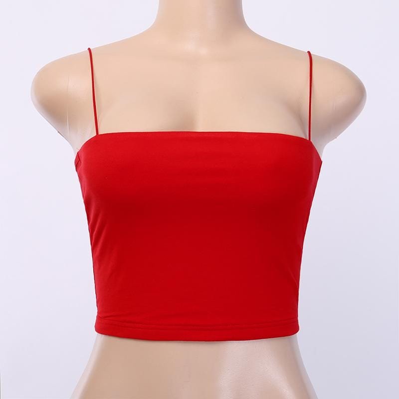 Natural stretch Cotton Cami Top（Slight Stretch with No pad) - Yosummer