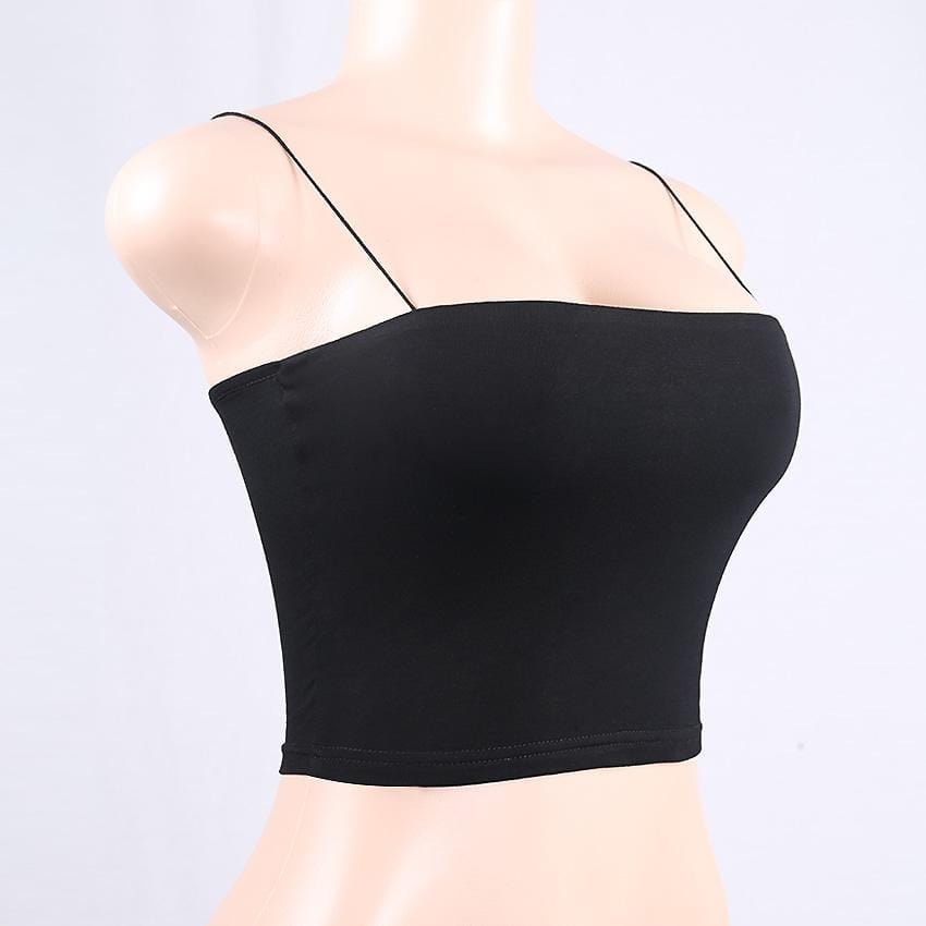 Natural stretch Cotton Cami Top（Slight Stretch with No pad) - Yosummer