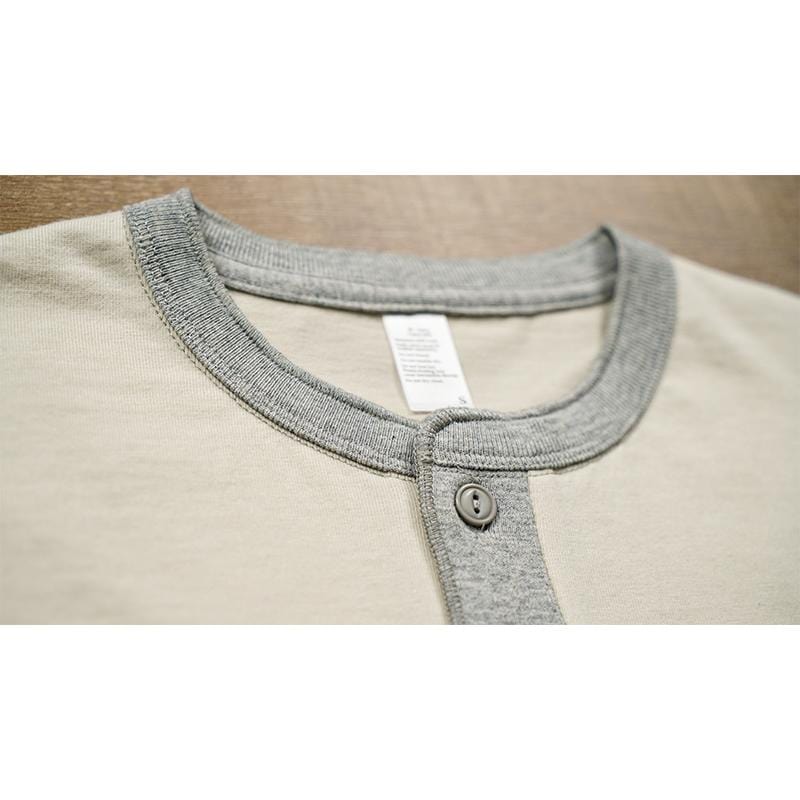 Premium Cotton Henley Shirt Short Sleeve T-Shirt | 265 gsm - Yosummer