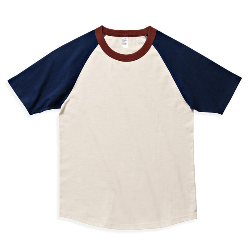 Premium Cotton Round Neck Raglan Short Sleeve T-Shirts | 265 gsm - Yosummer