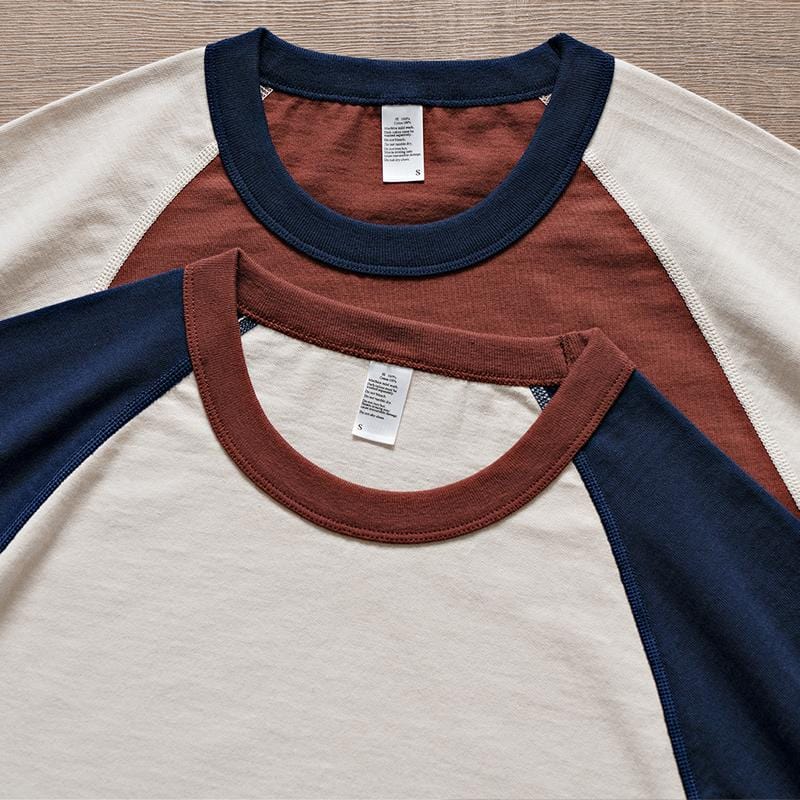 Premium Cotton Round Neck Raglan Short Sleeve T-Shirts | 265 gsm - Yosummer