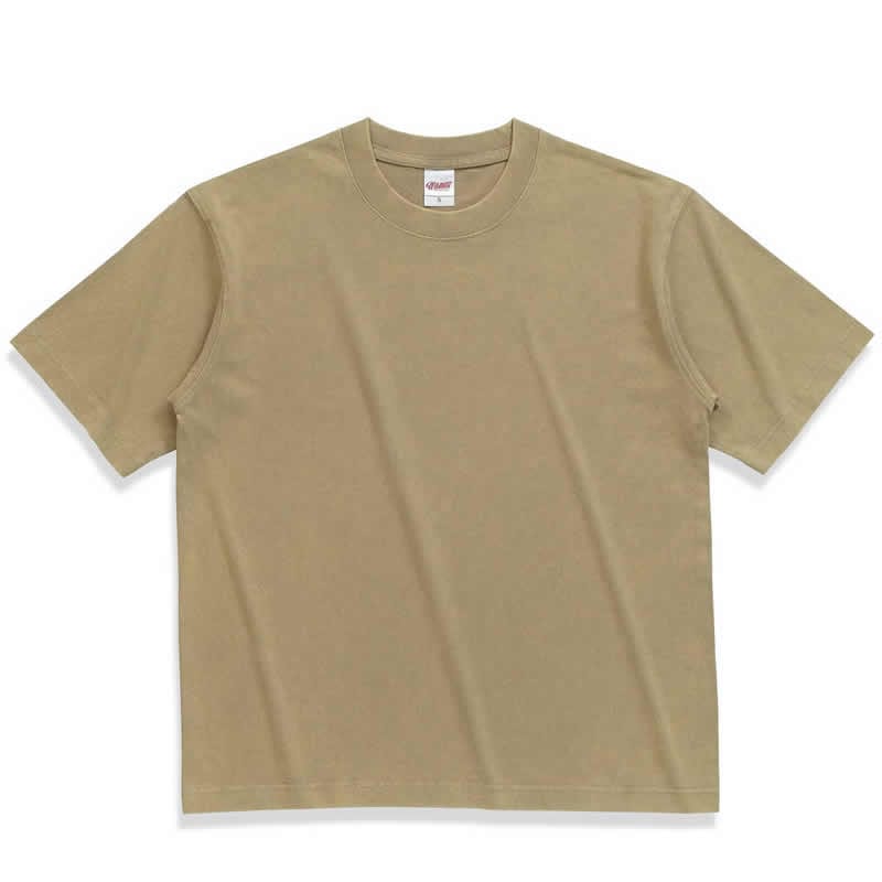 Sand Brown | Enzyme Washed Heavyweight Short Sleeves Tshirt | 300 gsm - Yosummer