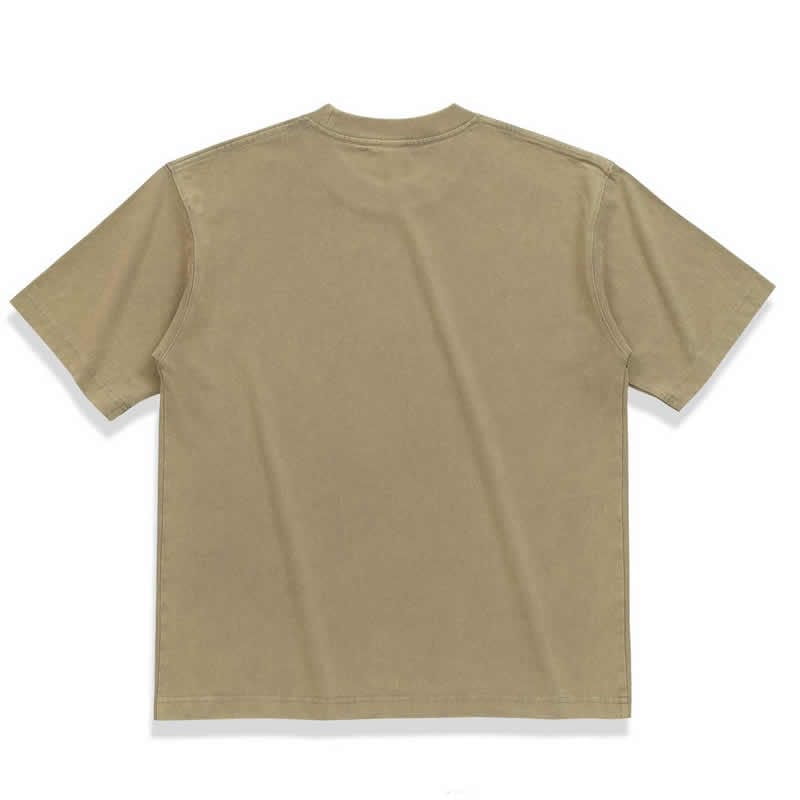 Sand Brown | Enzyme Washed Heavyweight Short Sleeves Tshirt | 300 gsm - Yosummer