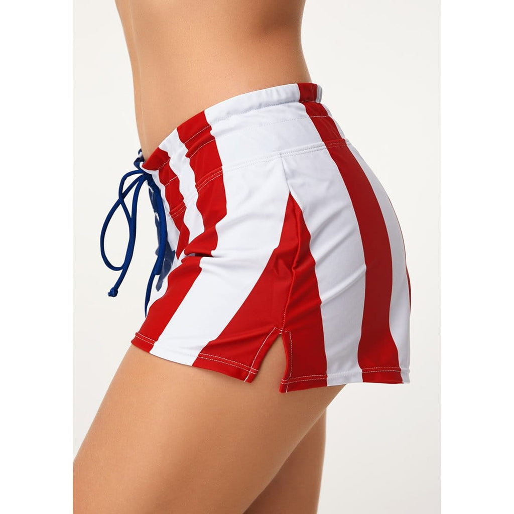 Stars&Stripes Casual Silky Short with Belt - Yosummer