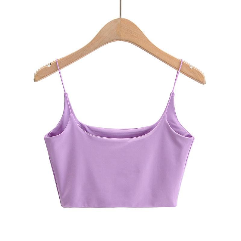 U Front Double Layers Cami Top - Yosummer