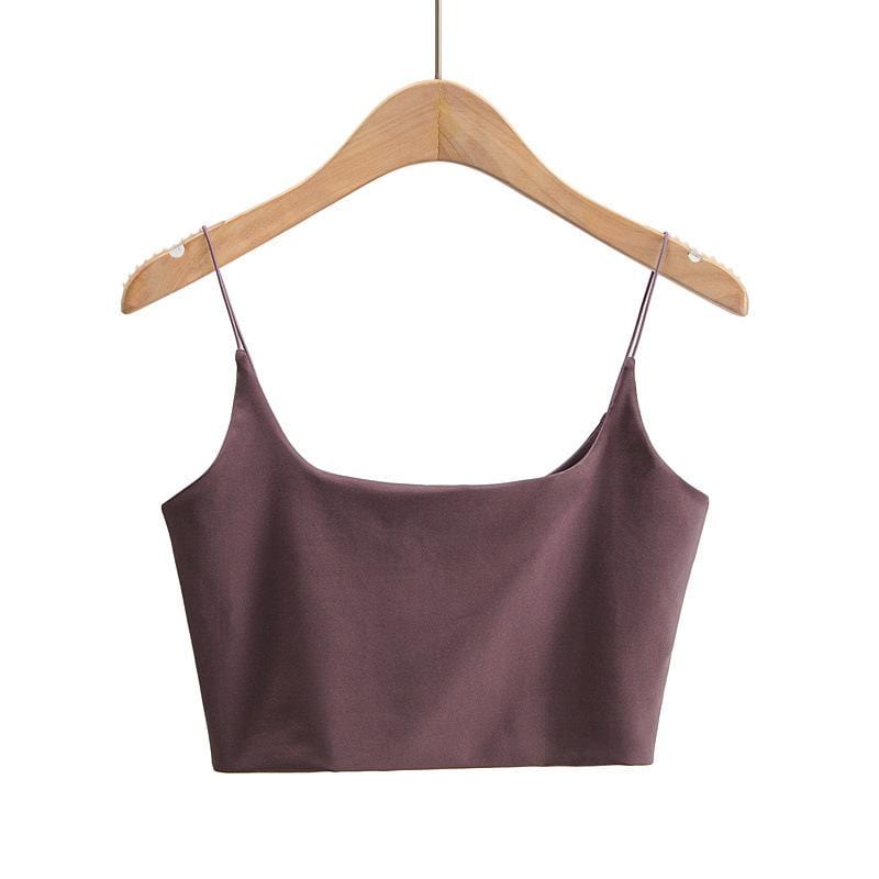 U Front Double Layers Cami Top - Yosummer