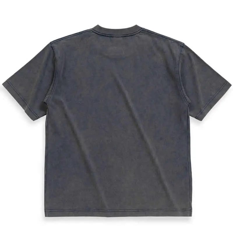 Washed Blue | Enzyme Washed Heavyweight Short Sleeves Tshirt | 300 gsm - Yosummer