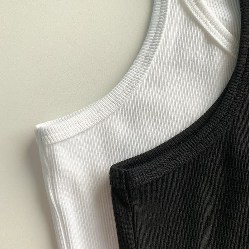 Yosummer Premium Cotton Rib Knit Racer Back Tank Top - Yosummer