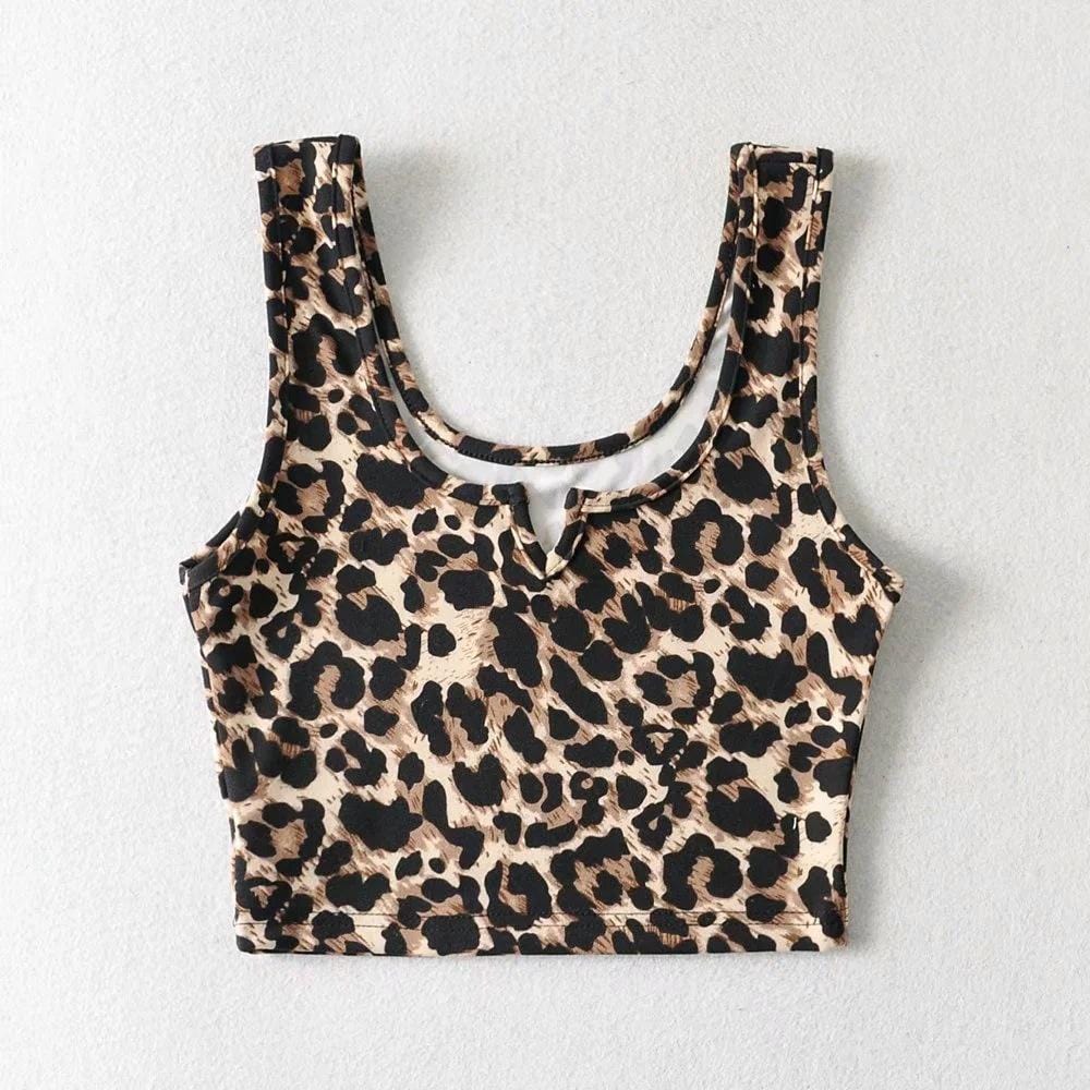 Zebra/ Leopard/ Snakeskin Pattern Cotton Tank Top - Yosummer